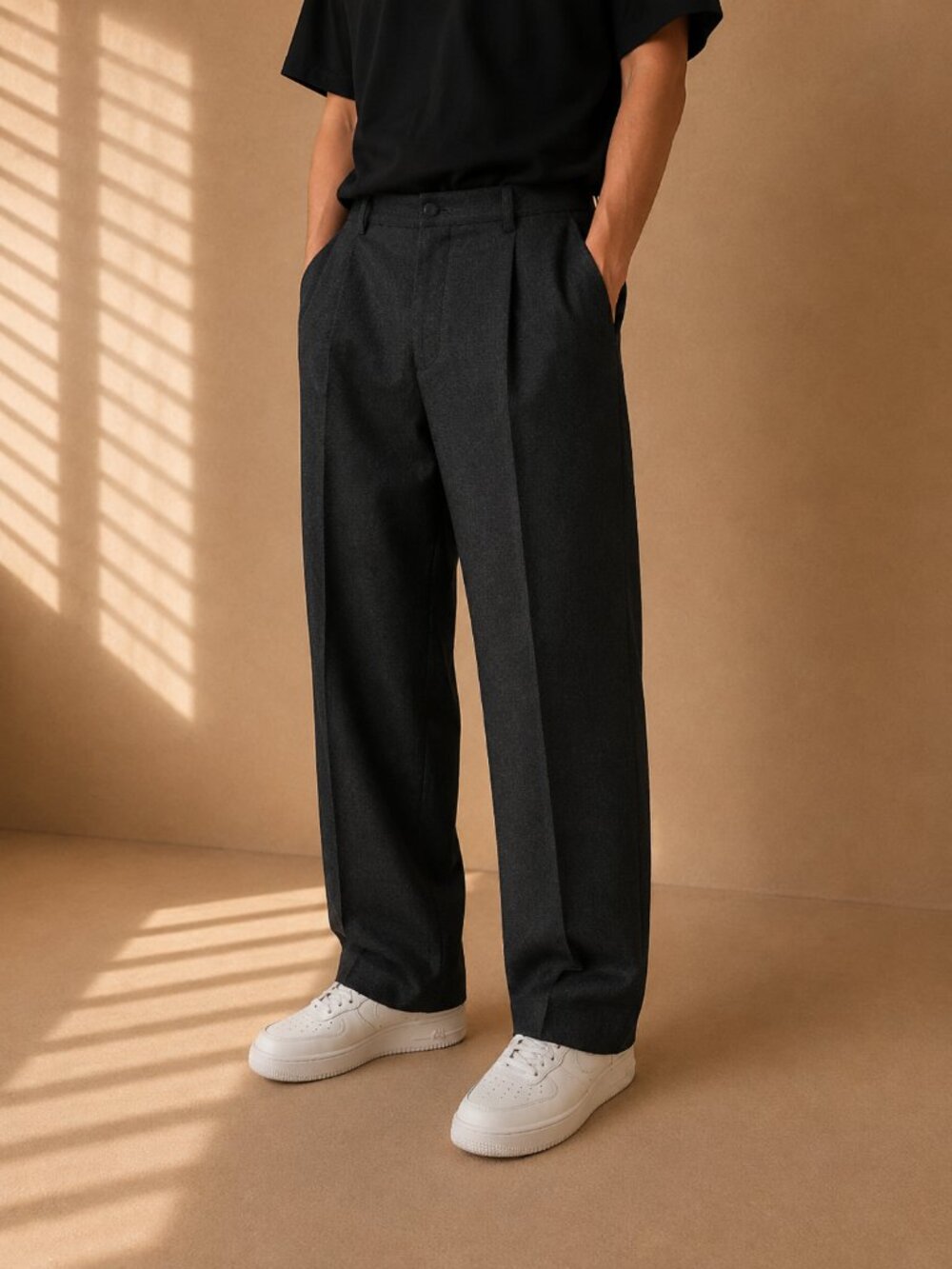 Vintage Wool Dress Pants Charcoal Gray Made in USA (Men’s W38)